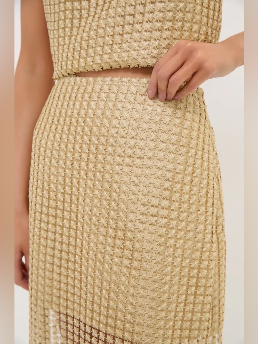 Tuckernuck Gold Metallic Star Lace Eve Skirt - Picture 4 of 6